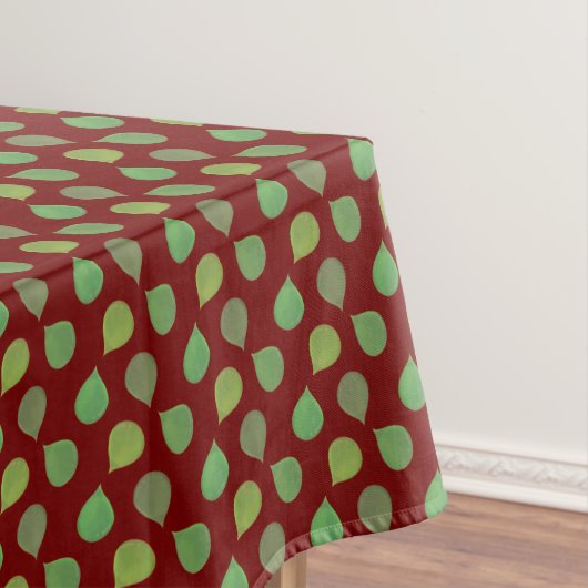 Nappe Succulent Feuilles verts Jade Tree sur Maroon (In Situ)