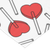 Nappe Sucettes rouges, sucettes en forme de cœur, motif (Angle)