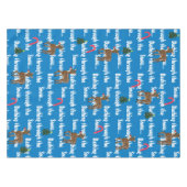 Nappe Sucres de canne de rennes des arbres de Noël (Devant (Horizontal))