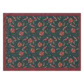 Nappe Sucres de canne Snowflakes Red Christmas Balls Gre (Devant (Horizontal))