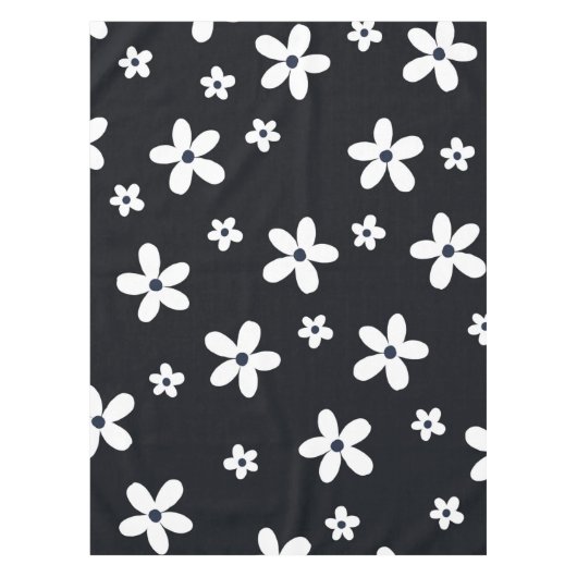 Nappe Summer Boho Black White Daisy Flowers (Devant)