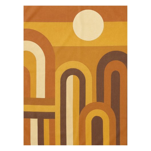 Nappe Sun & Arches Mid Century Modern Geometric Design (Devant)