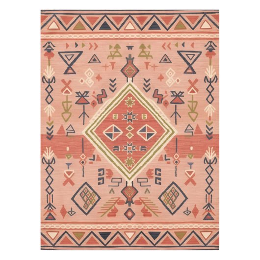 Nappe Sun-Kissed Hand-Drawn Moroccan Tribal Art (Devant)