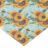 Nappe Sunflower Motif Gold Honeypeb Bees Aqua (Angle)