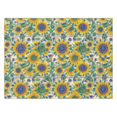 Nappe Sunflowers Ukrainian folk art motifs Tablecloth (Devant (Horizontal))
