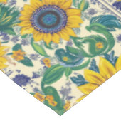 Nappe Sunflowers Ukrainian folk art motifs Tablecloth (Angle)