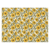 Nappe Sunroot, tournesol sauvage sur blanc (Devant (Horizontal))