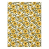 Nappe Sunroot, tournesol sauvage sur blanc (Devant)