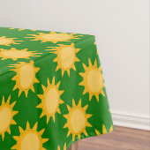 Nappe Sunshine Sun Pattern Design On Green  (In Situ)