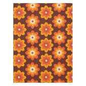 Nappe Super Retro les années 70 Boho Hippie Orange Fleur (Devant)