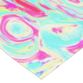 Nappe Super rétro rose chaud et bleu tourbillon Abstrait (Angle)