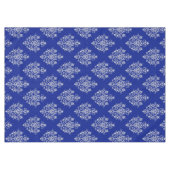 Nappe Superbe et élégant motif Damas sur bleu Cobalt (Devant (Horizontal))