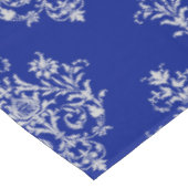 Nappe Superbe et élégant motif Damas sur bleu Cobalt (Angle)