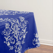 Nappe Superbe et élégant motif Damas sur bleu Cobalt (In Situ)