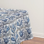 Nappe Superbe monogramme floral Bleu toile de jouy (In Situ)