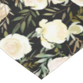 Nappe Superbe Vanille Roses blanches Monogramme personna (Angle)