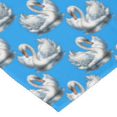 Nappe Swan Birds Pattern Design On Blue (Angle)