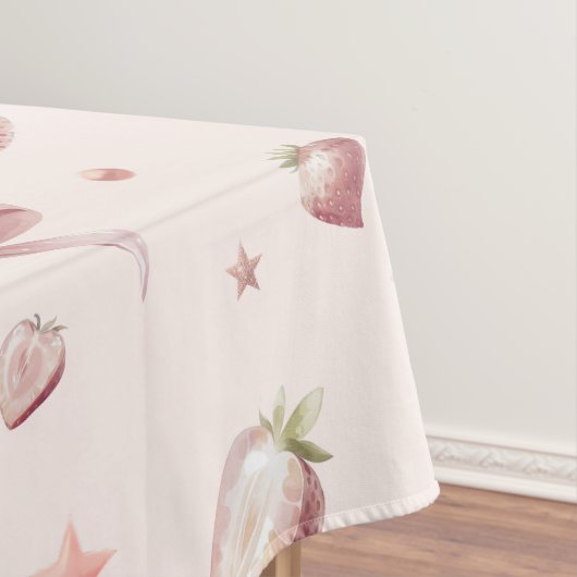 Nappe Sweet Rose fraise amour Coeur et étoiles (In Situ)