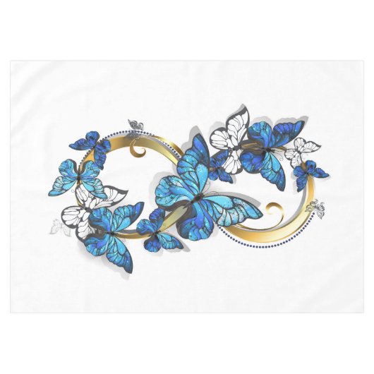Nappe Symbol Infinity of Blue Morpho Butterflies (Devant (Horizontal))