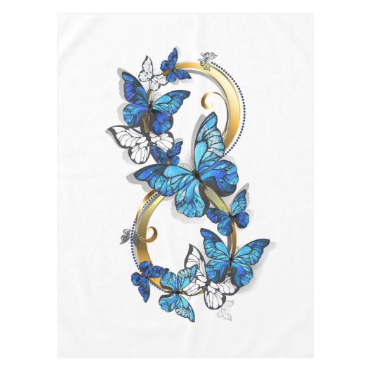 Nappe Symbol Infinity of Blue Morpho Butterflies (Devant)