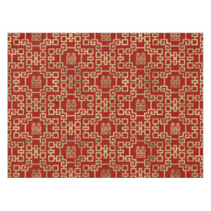 Nappe Symbole de bonheur de double de motif de Chinois