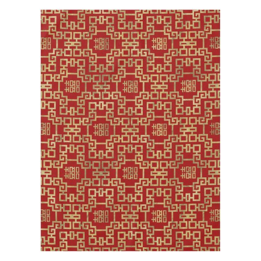 Nappe Symbole de bonheur de double de motif de Chinois (Devant)