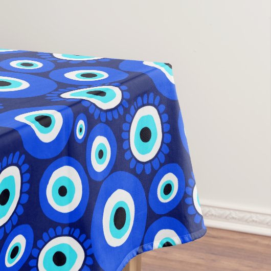 Nappe Symbole de charme Lucky OEil bleu blanc (In Situ)