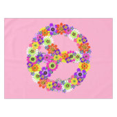 Nappe SYMBOLE DE LA PAIX Floral en rose clair (Devant (Horizontal))