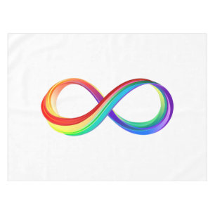 Nappe Symbole d'infinité arc-en-ciel stratifié