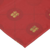Nappe Symbole Gold Double Happiness avec fleurs et oisea (Angle)