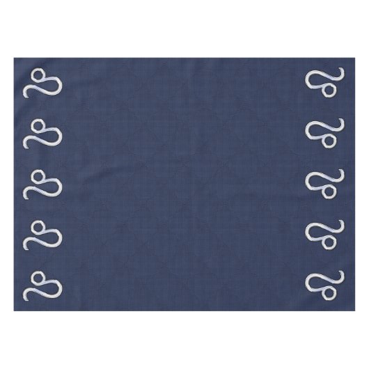 Nappe Symbole Leo d'argent sur l'impression en fibre de  (Devant (Horizontal))