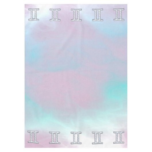 Nappe Symbole nacré de zodiaque de Gémeaux de décor (Devant)