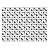 Nappe SYMBOLE YINyang Blanc Motif chinois (Devant (Horizontal))