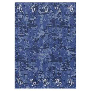 Nappe Symbole Zodiaque Capricorne d'argent Camouflage bl
