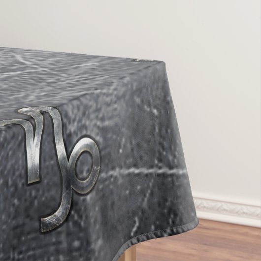 Nappe Symbole Zodiaque Capricorne d'argent Style acier (In Situ)