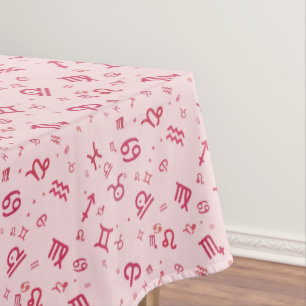 Nappe Symbole Zodiaque d'astrologie rose