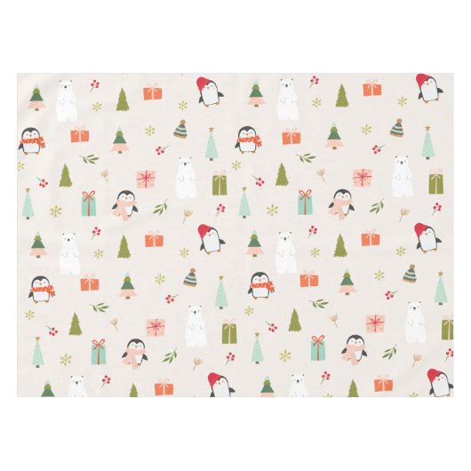 Nappe Symboles de Noël mignons (Devant (Horizontal))