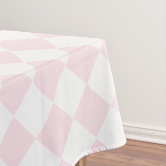 Nappe Table à manger blanche rose À damiers fille (In Situ)