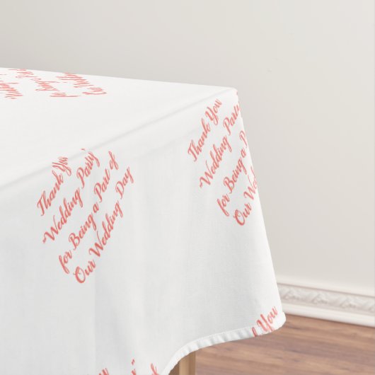 Nappe Table de mariage Typographie du corail (In Situ)