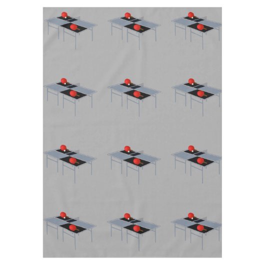 Nappe Table De Ping Pong Avec Chauves-Bateaux Et Boule, (Devant)