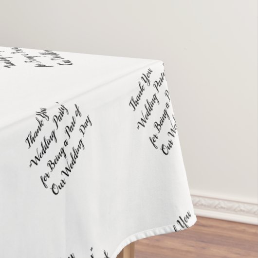Nappe Table de réception de la fête de mariage Typograph (In Situ)