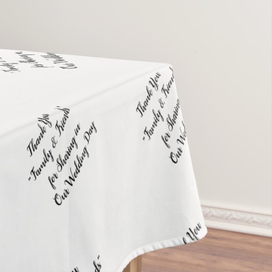 Nappe Table de réception de mariage Typographie famille  (In Situ)