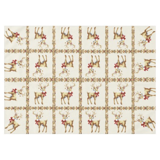 Nappe Table de vacances Gold Reindeer (Devant (Horizontal))