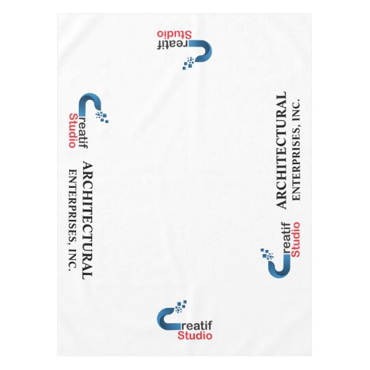 Nappe Table personnalisée avec votre logo et votre texte (Devant)