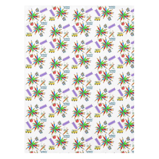 Nappe Table Retour à l'école est Cool (Devant)