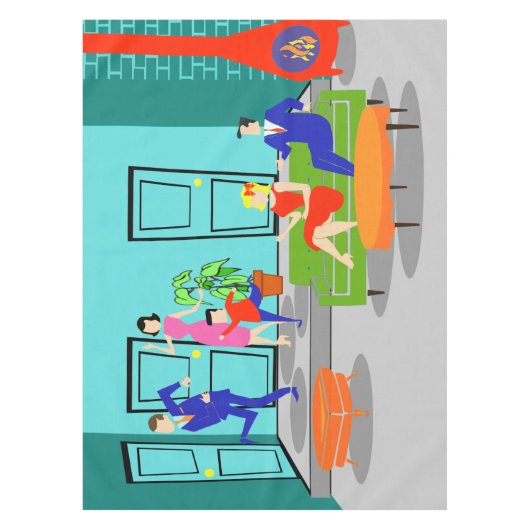 Nappe Table Retro Classic Television (Devant)