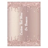 Nappe Table rose Parties scintillant or avec texte perso (Devant)