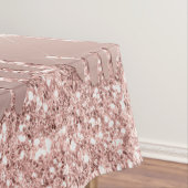 Nappe Table rose Parties scintillant or avec texte perso (In Situ)
