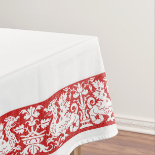 Nappe Table Wyverns médiévale/Renaissance, 52 po x 70 po