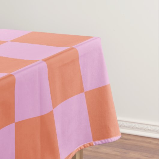 Nappe Tableau À damiers Motif Coral Pastel rose (In Situ)